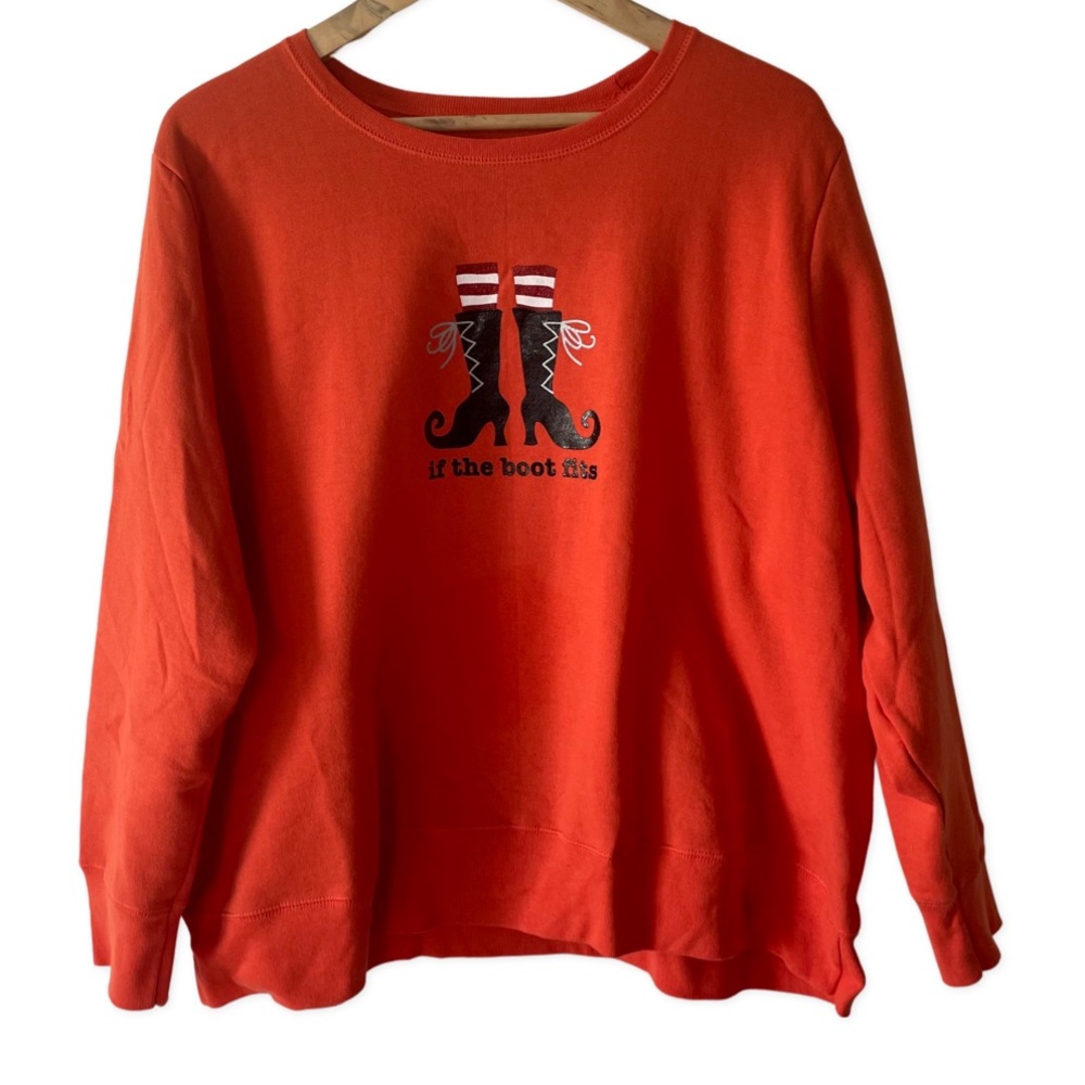 Orange Halloween Plus Crewneck Sweatshirt